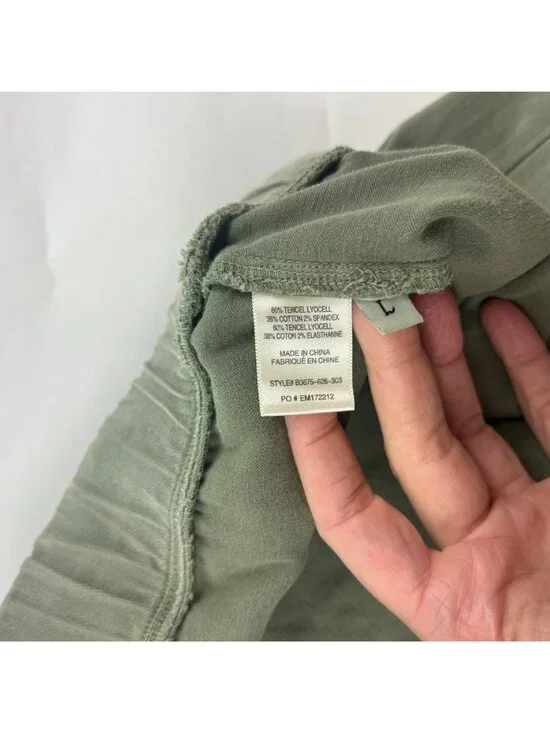 Bella Dahl Olive Green Soft Stretch Tencel Jogger Lounge Pant L - Picture 4 of 6